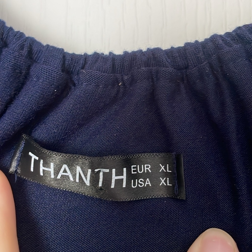 Thanth Cotton Navy Blue Maxi Dress - Picture 4 of 6
